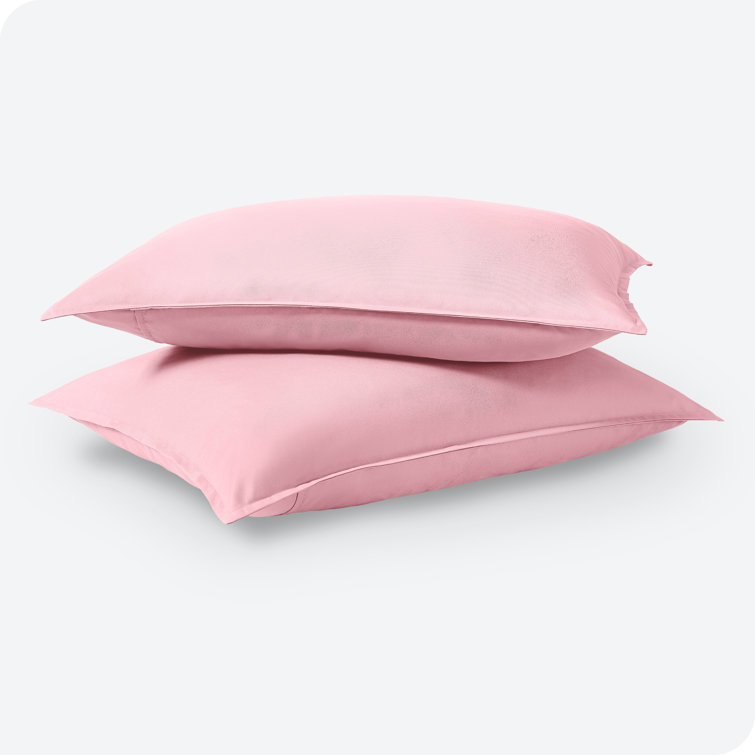 Light Pink Hypoallergenic Cotton Polyester Standard Pillow Shams