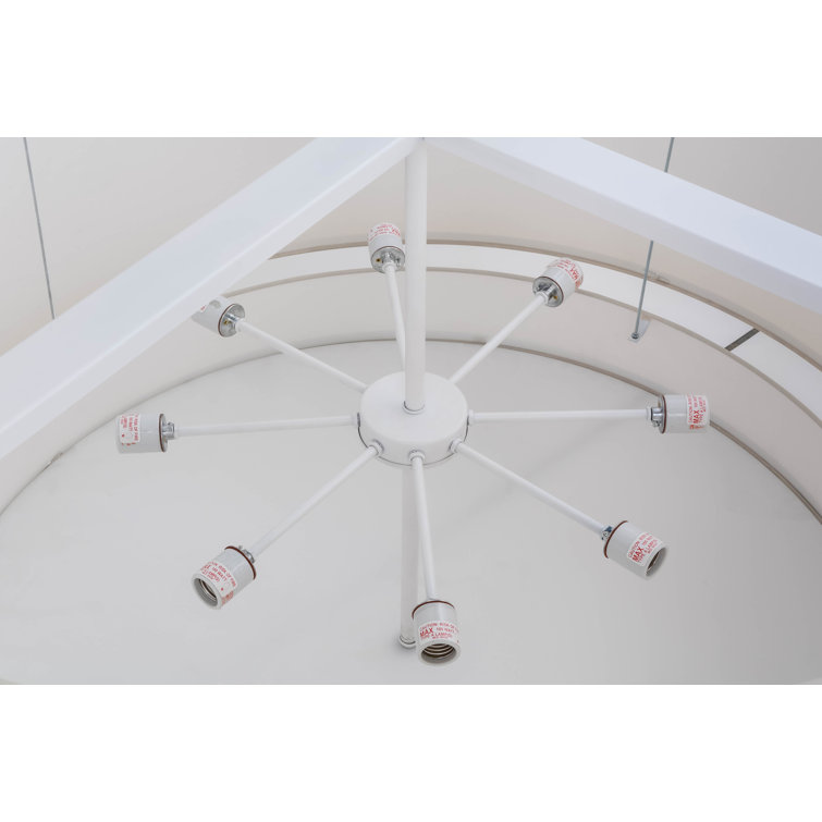 Natural Nickel Drum Pendant with Glass Diffuser