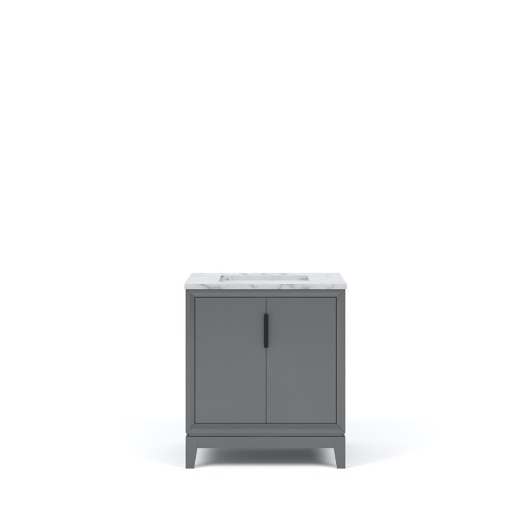 Elizabeth 30'' Cashmere Gray Vanity with Marble Top