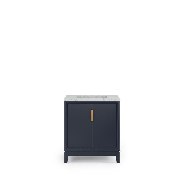 Elizabeth 30" Monarch Blue Bathroom Vanity with Carrara Marble Top