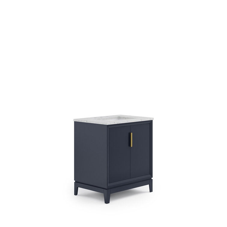 Elizabeth 30" Monarch Blue Bathroom Vanity with Carrara Marble Top