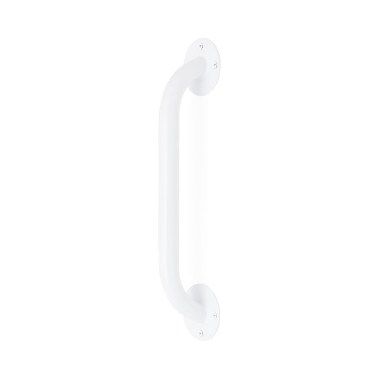 12-Inch White Stainless Steel Wall Mounted Grab Bar