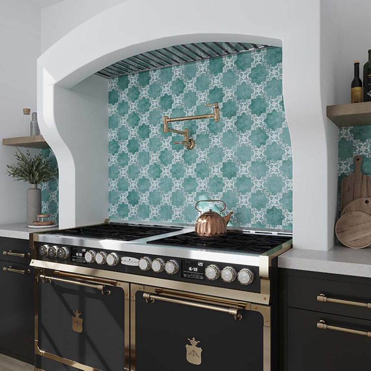 Pistachio Green Star-Shaped Matte Ceramic Tile