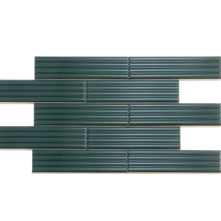 Green Glossy Ceramic Subway Tile for Kitchen and Bathroom