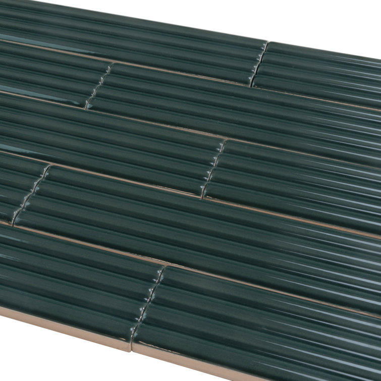 Green Glossy Ceramic Subway Tile for Kitchen and Bathroom