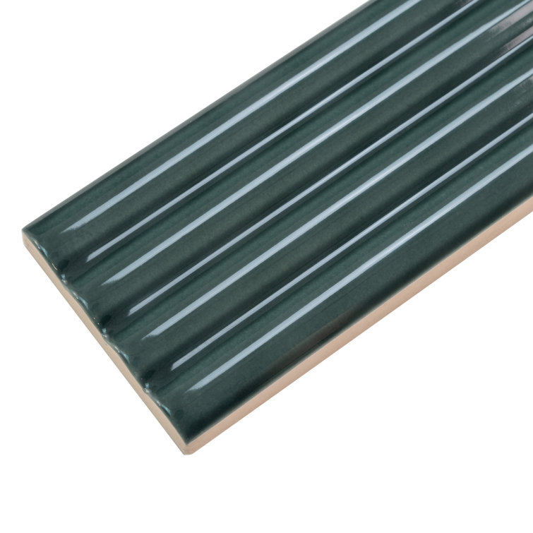 Green Glossy Ceramic Subway Tile for Kitchen and Bathroom