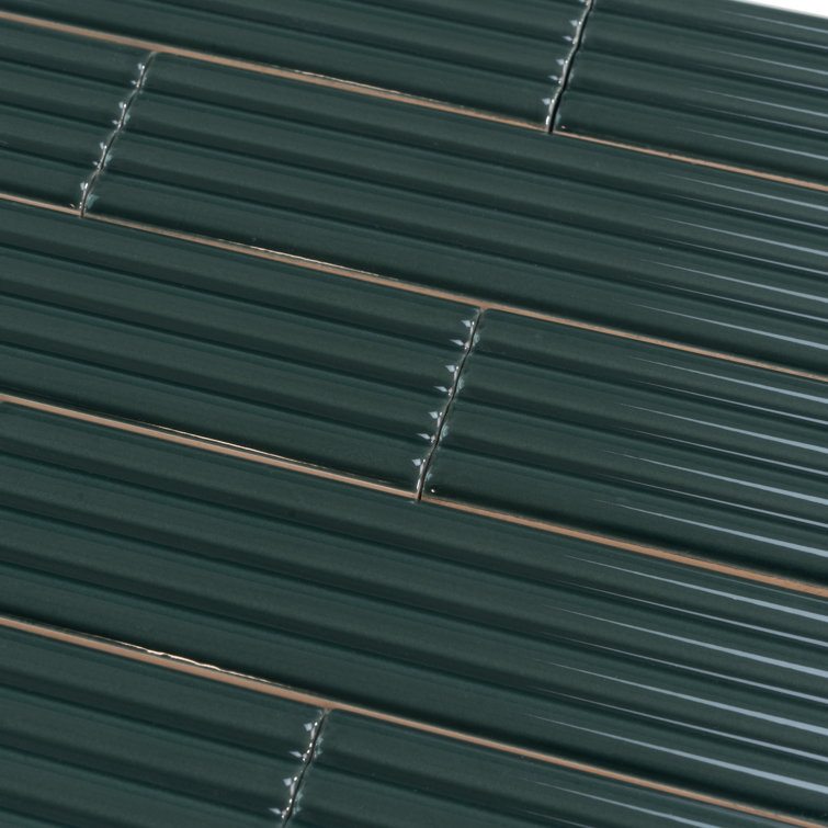 Green Glossy Ceramic Subway Tile for Kitchen and Bathroom