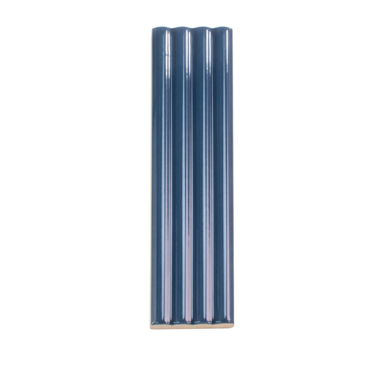 Arte Glossy Blue Ceramic Subway Tile 2" x 8"