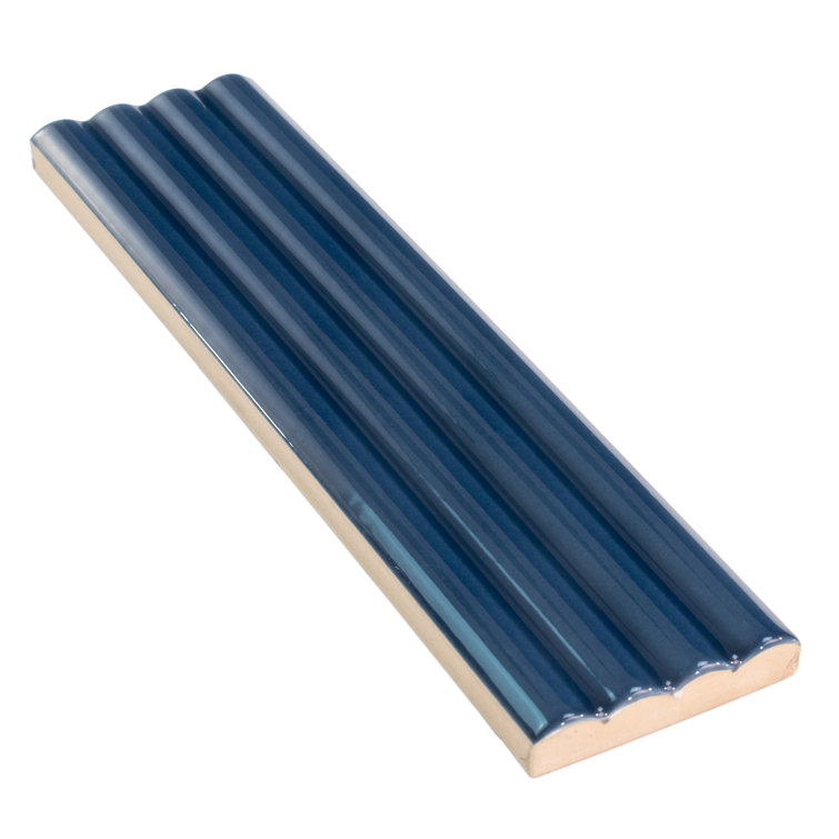 Arte Glossy Blue Ceramic Subway Tile 2" x 8"