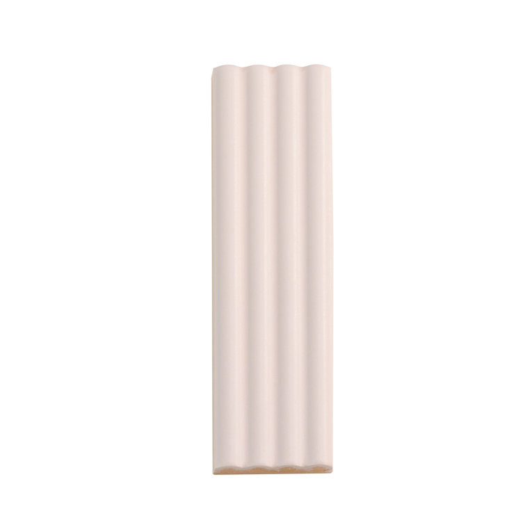 Matte Pink Ceramic Subway Tile Trim 1.97'' x 7.87''
