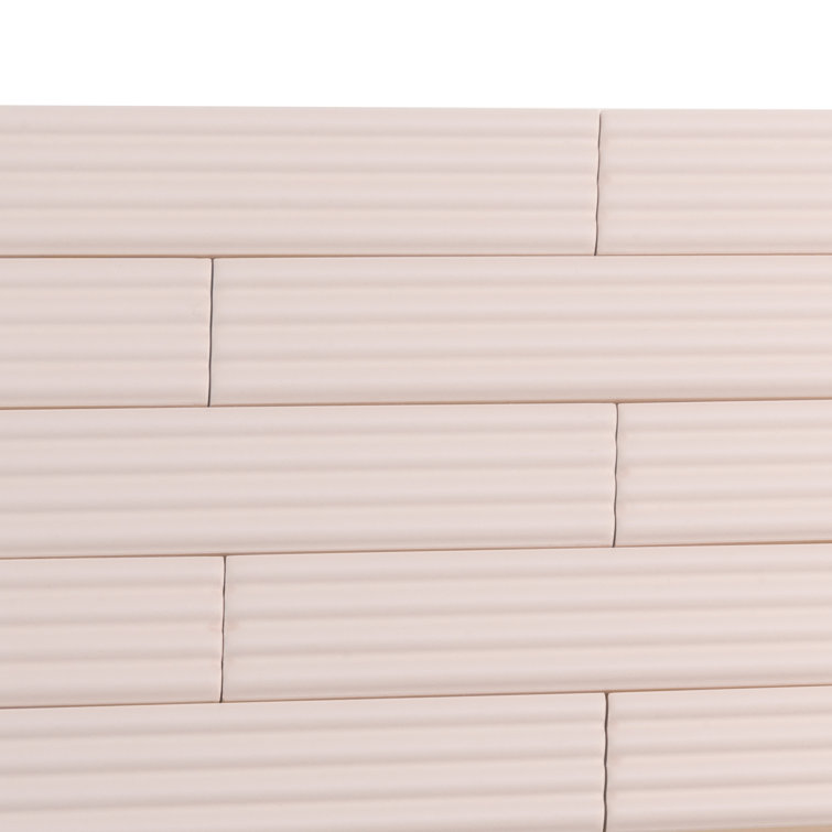 Matte Pink Ceramic Subway Tile Trim 1.97'' x 7.87''