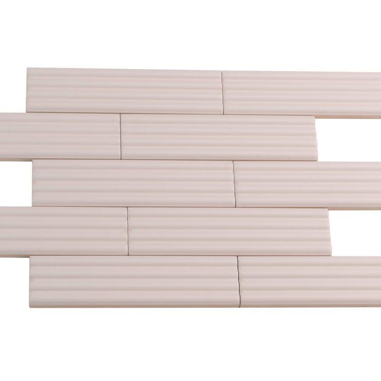 Matte Pink Ceramic Subway Tile Trim 1.97'' x 7.87''