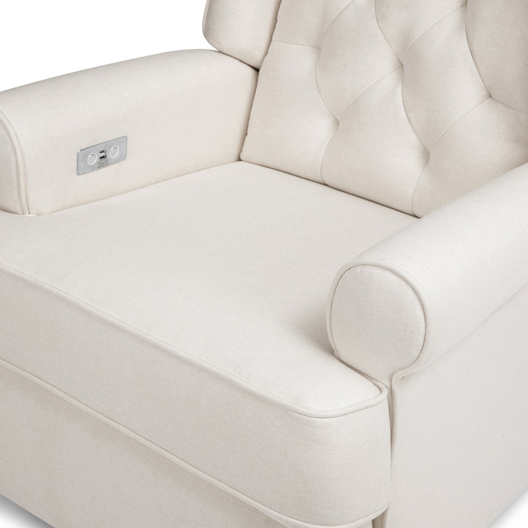 Harbour 32" Cream Eco-Weave Power Swivel Recliner Chair