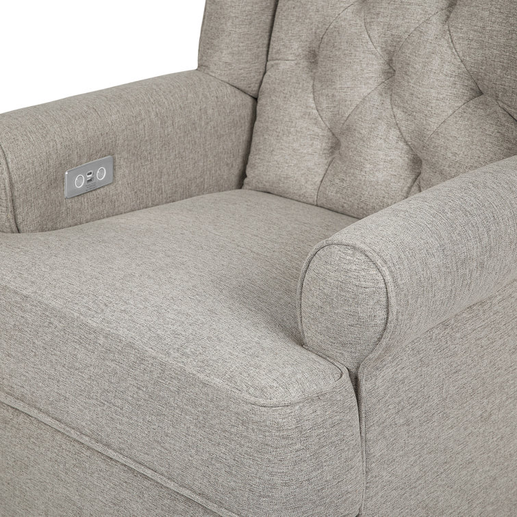 Harbour Performance Grey Eco-Weave Tufted Swivel Recliner