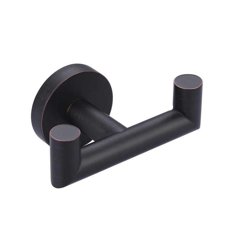 Oil Rubbed Bronze Double J-Hook Wall Mounted Towel Hook