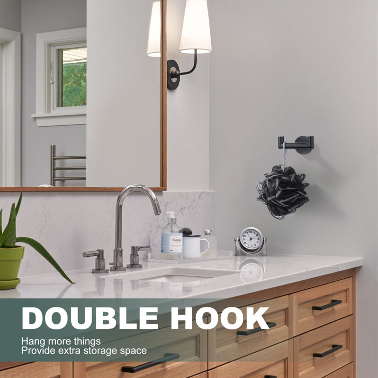 Oil Rubbed Bronze Double J-Hook Wall Mounted Towel Hook