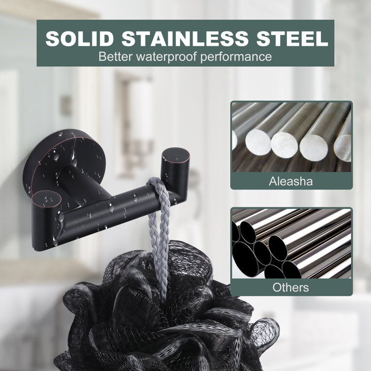 Oil Rubbed Bronze Double J-Hook Wall Mounted Towel Hook