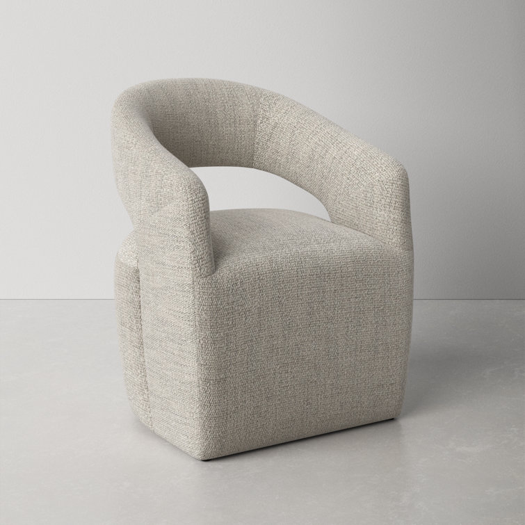 Gray Storm Upholstered Arm Chair with Solid Wood Frame