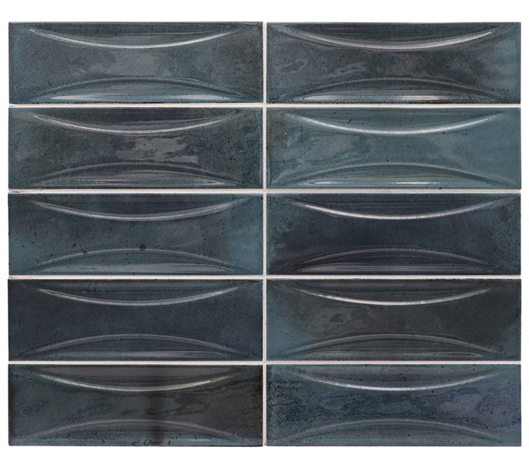 Antiek 3'' x 8'' Glossy Blue Ceramic Subway Tile
