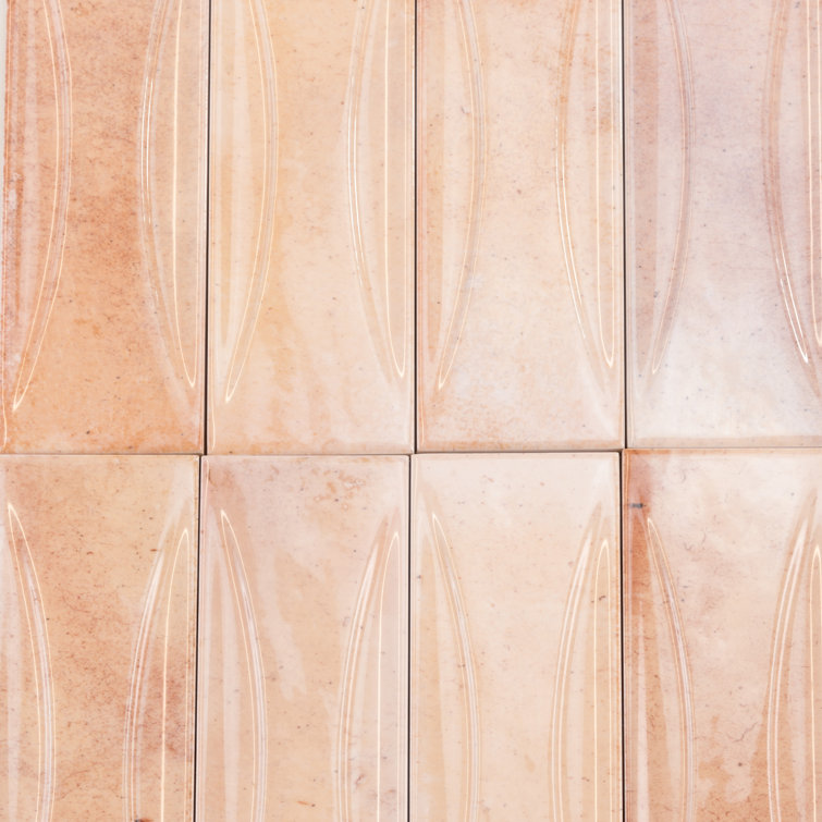 Antiek Glossy Pink Ceramic Subway Wall Tile