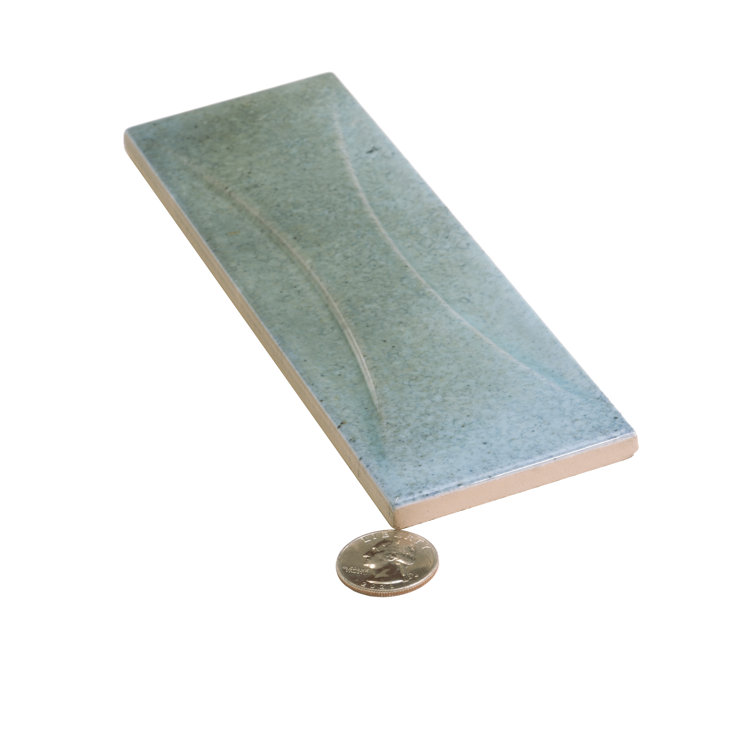 Antiek Glossy Blue Ceramic Subway Wall Tile 3-in x 8-in