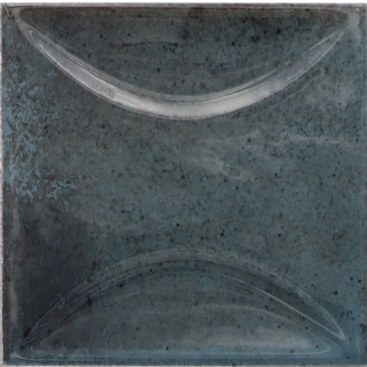 Antiek 4'' x 4'' Glossy Blue Ceramic Wall Tile