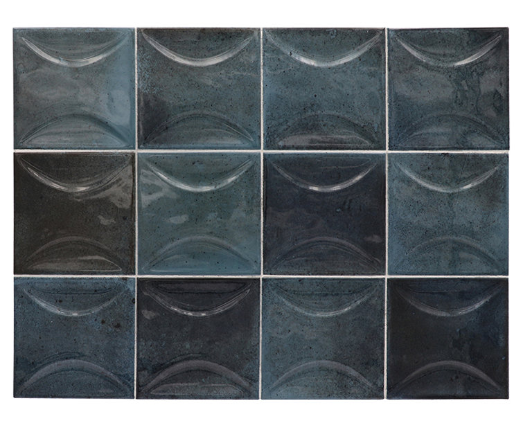 Antiek 4'' x 4'' Glossy Blue Ceramic Wall Tile