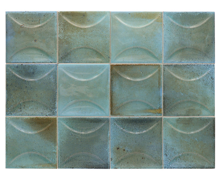 Antiek 4'' x 4'' Glossy Blue Ceramic Wall Tile