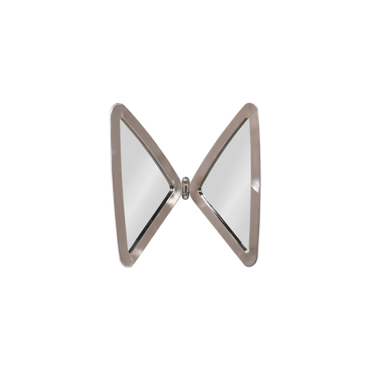 Asymmetrical Butterfly Wall Mirror in Plated Black Nickel