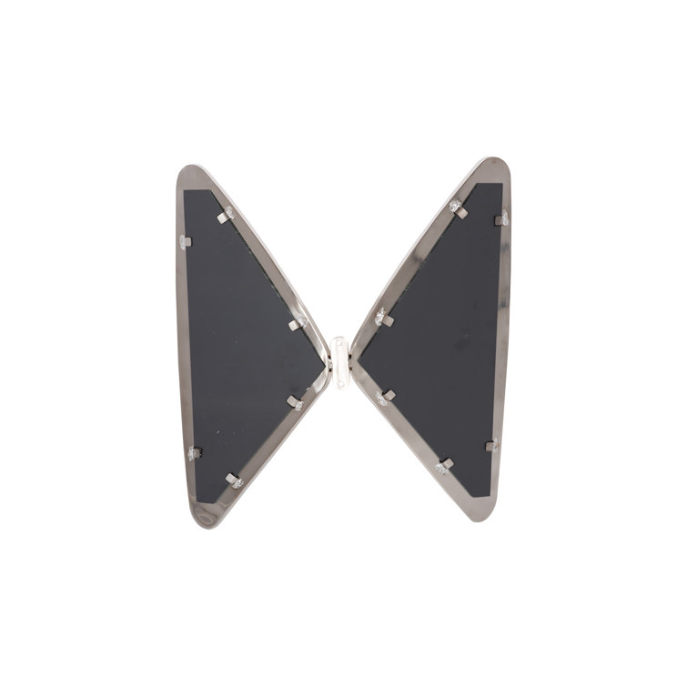 Asymmetrical Butterfly Wall Mirror in Plated Black Nickel