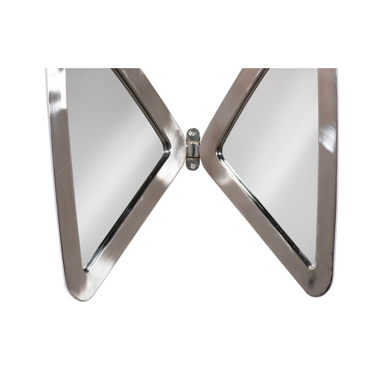 Asymmetrical Butterfly Wall Mirror in Plated Black Nickel
