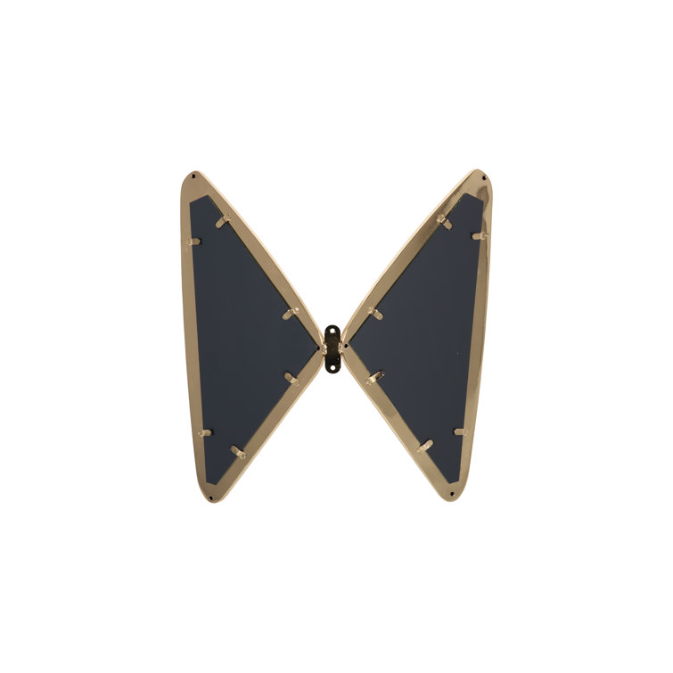 Frates Plated Black Nickel Butterfly Asymmetrical Wall Mirror