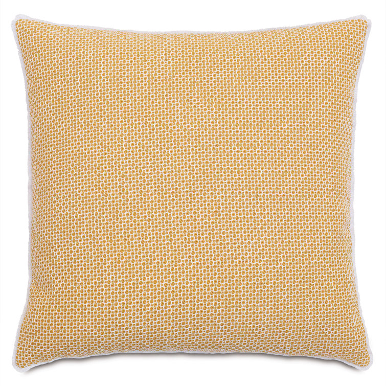 Wilder Honeycomb Pattern Yellow Polyester Euro Sham