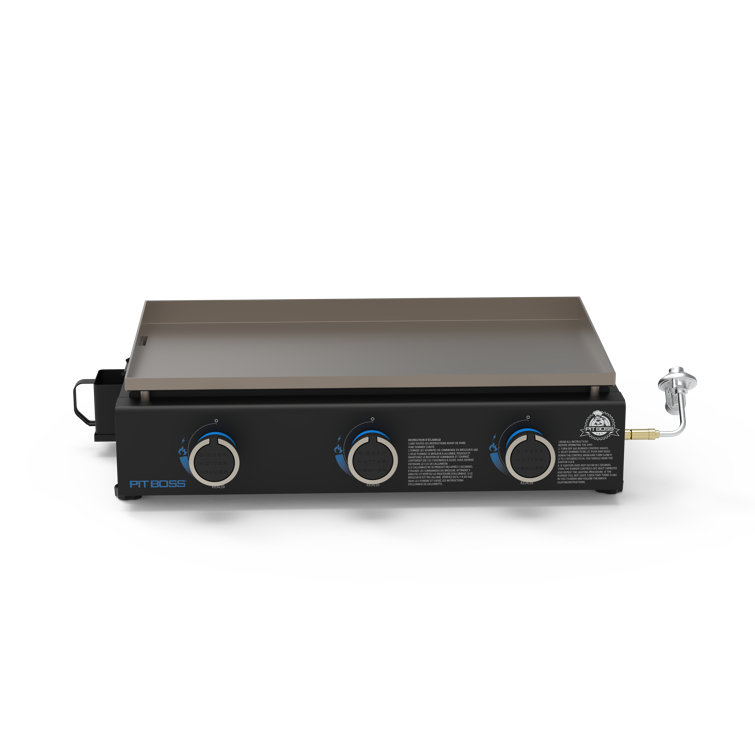 Pit Boss 3-Burner Black Propane Tabletop Gas Griddle with Cover