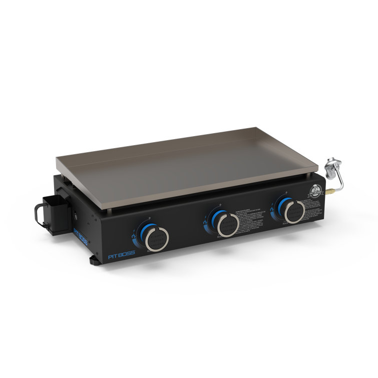 Pit Boss 3-Burner Black Propane Tabletop Gas Griddle with Cover