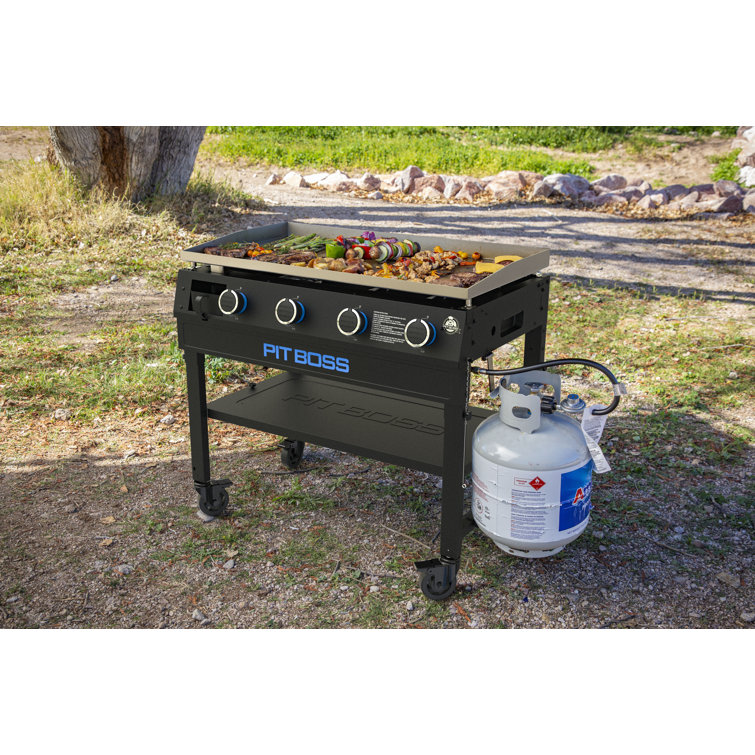 Pit Boss 4-Burner Black Steel Propane Gas Griddle