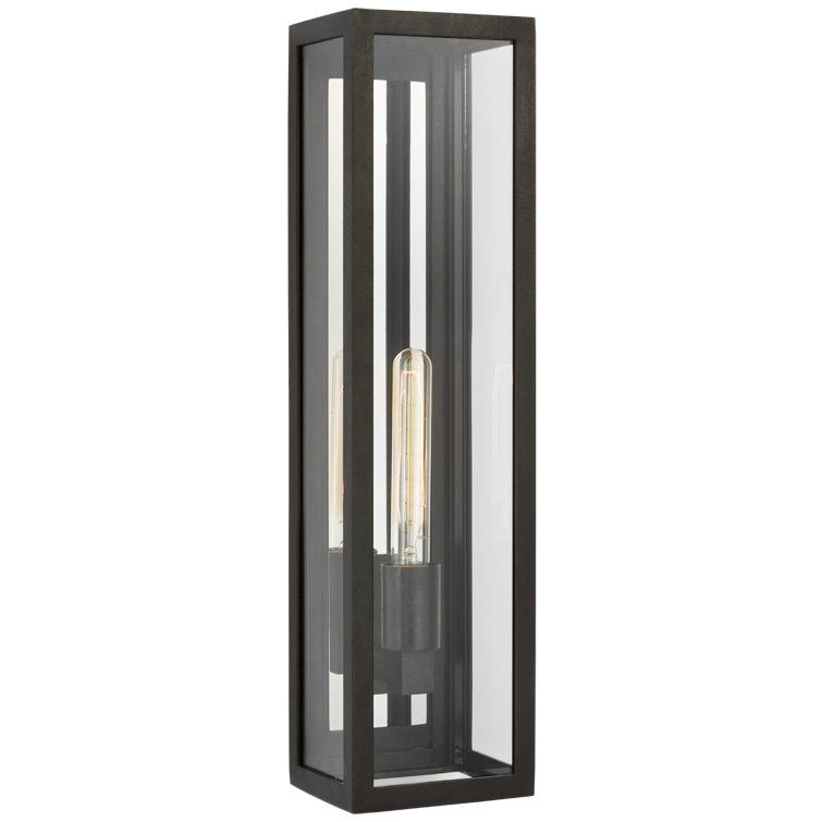Fresno Black Iron Dimmable Outdoor Wall Lantern
