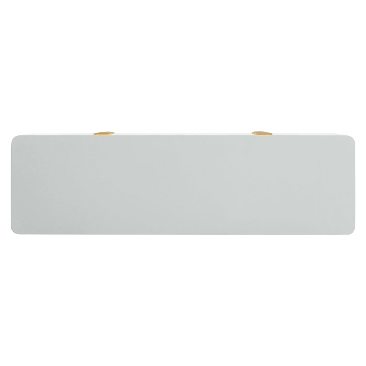 Julieta Gray Art Deco 6-Drawer Dresser with Brass Pulls