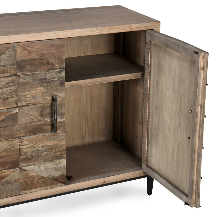 Mave Organic Brown Solid Wood 76'' Transitional Sideboard