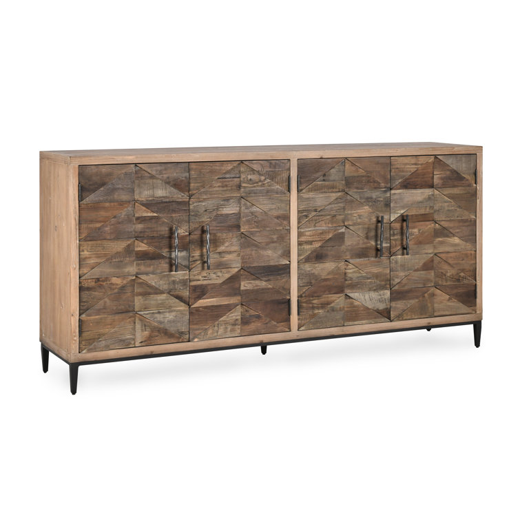 Mave Organic Brown Solid Wood 76'' Transitional Sideboard