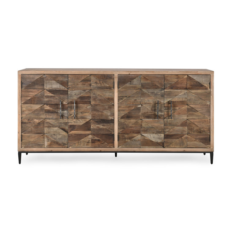 Mave Organic Brown Solid Wood 76'' Transitional Sideboard