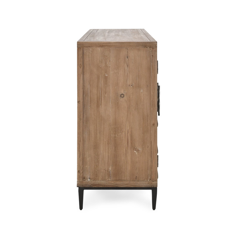 Mave Organic Brown Solid Wood 76'' Transitional Sideboard