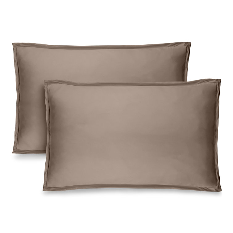 Taupe Hypoallergenic Polyester Standard Pillow Sham Set