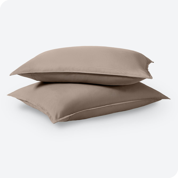 Taupe Hypoallergenic Polyester Standard Pillow Sham Set