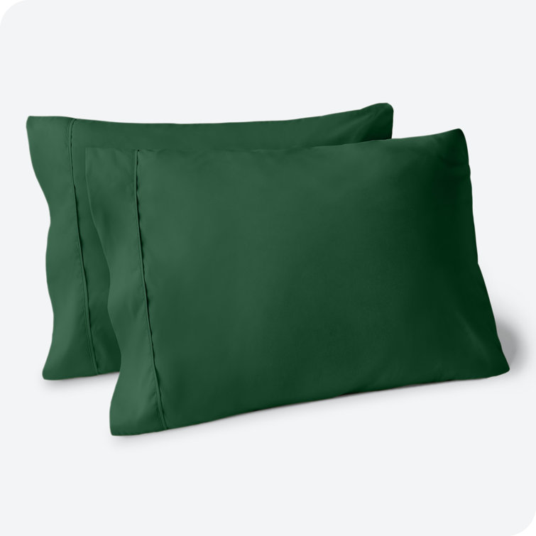 Taupe Cotton Hypoallergenic Embroidered Standard Pillowcase Set