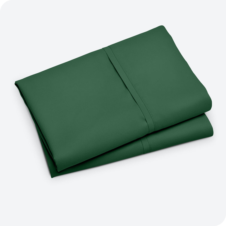 Taupe Cotton Hypoallergenic Embroidered Standard Pillowcase Set