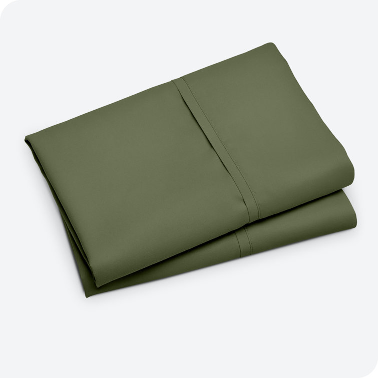 Taupe Cotton Hypoallergenic Embroidered Standard Pillowcase Set