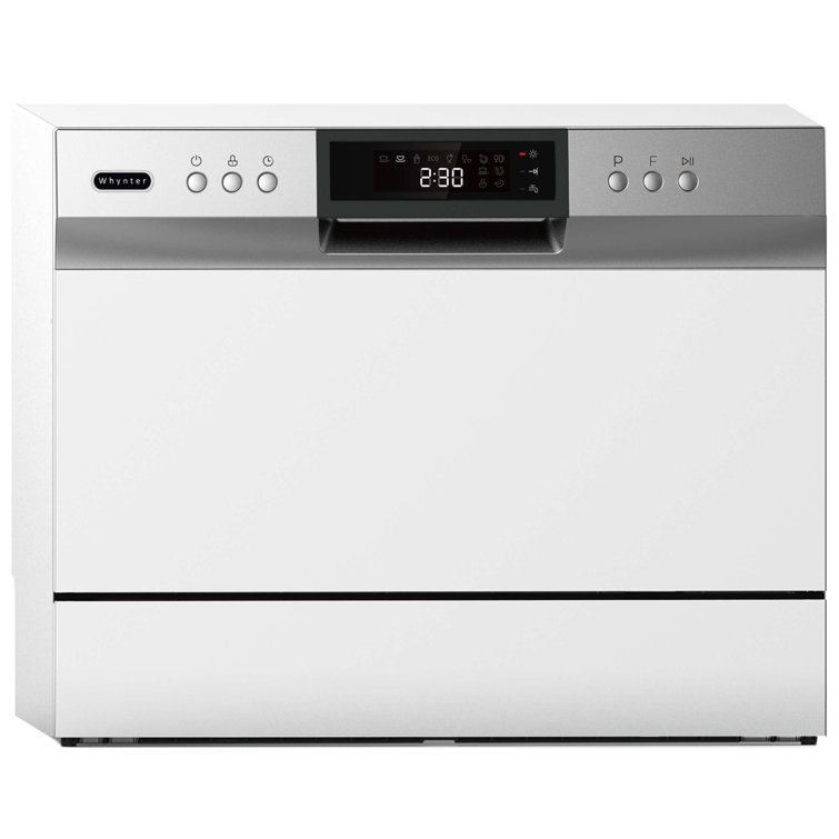 Whynter White Stainless Steel Countertop Portable Dishwasher for RV