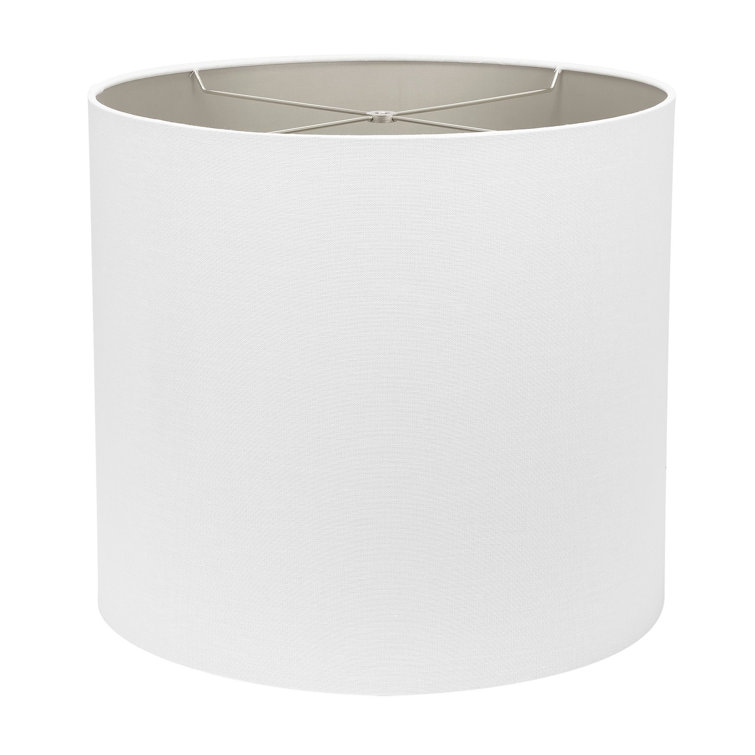 White Linen Drum Lamp Shade 16" H x 18" W
