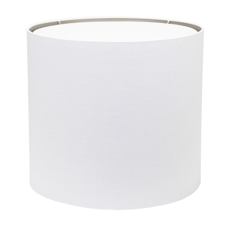 White Linen Drum Lamp Shade 16" H x 18" W